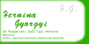 hermina gyorgyi business card